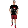 thumbnail image 3 of Red Plaids Christmas Hat Merry Christmas Family Matching Pajama Short Set(2XL,Men), 3 of 7