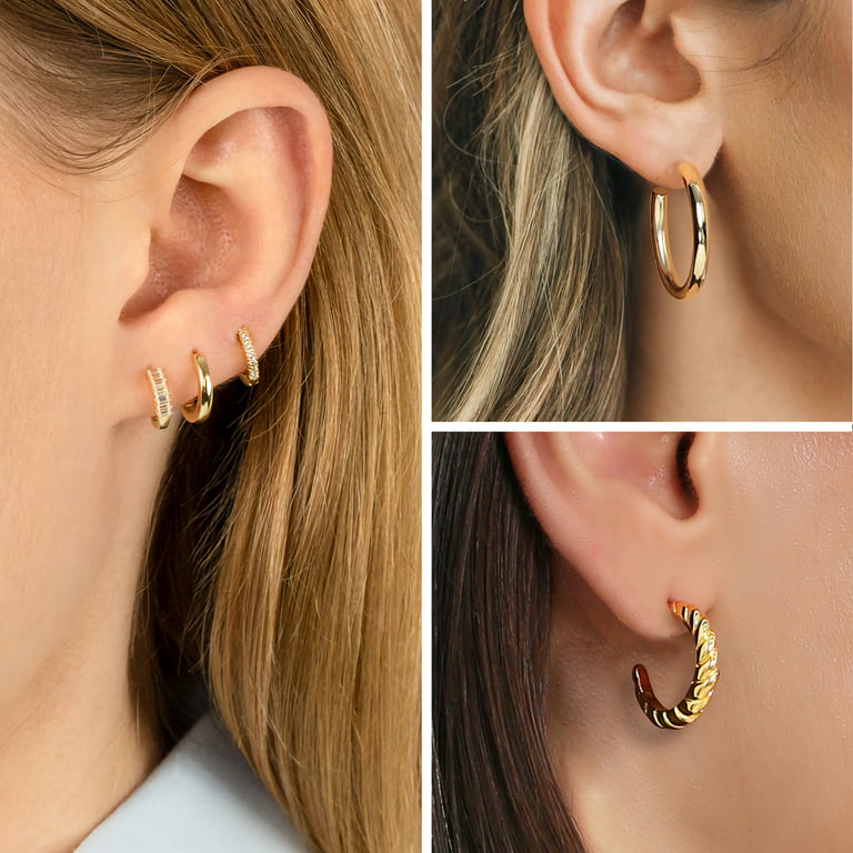 Chunky Gold Hoops | Small