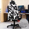 thumbnail image 5 of KUIFORTI Black Cow Print Gaming Chair Seat Cover Polyester Gaming Chair Seat Cover with 2Pcs Armrest Slipcover Anti Scratch Pet Resistant Guard for Office and Computer Chairs, 5 of 7
