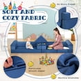 thumbnail image 4 of Magic Union 12Pcs Modular Kids and Toddler Versatile Play Couch,Child Convertible Folding Sponge Cushion Building Fort Sofa for Playroom Bedroom,Gifts for Kids,Blue, 4 of 8