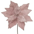 thumbnail image 3 of Northlight 24" Pink Glittered Poinsettia Christmas Stem Spray, 3 of 4