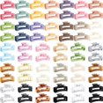 thumbnail image 1 of wonima44 Cindeer 64 Pcs Medium Hair Claw Bulk Hair Clips Set Rectangle Claw Clips Matte Thin Clamps Accessories for Women Girls for Thick(3.35 Inch,Multicolor), 1 of 1