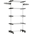 thumbnail image 1 of HOMCOM 4-Tier Clothes Drying Rack w/ Side Wings Wheels for Indoor Outdoor, 1 of 10