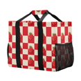 thumbnail image 2 of Large-capacity handheld storage bag Thickened picnic travel bag oversized clothing luggage organizing bag Strawberries Checkered Tablecloth, 2 of 8