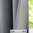 thumbnail image 6 of Haperlare 42"W x 63"L Velvet Curtains Room Darkening Soft Luxury Drapes Home Decor for Bedroom Curtain Privacy Protect for Party Dining Room, Gray, 2 Panels, 6 of 8
