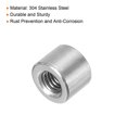 thumbnail image 4 of Uxcell 5Pack Round Connector Nuts, M6x8x10mm Coupling Nut Sleeve Rod Bar Stud Nut, 4 of 6