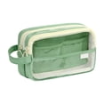thumbnail image 5 of SouMaox Double Zipper Stationery Pouch Large Capacity Pen Case Multiple Compartment Storage Bag for Office Desktop Organization, 5 of 8