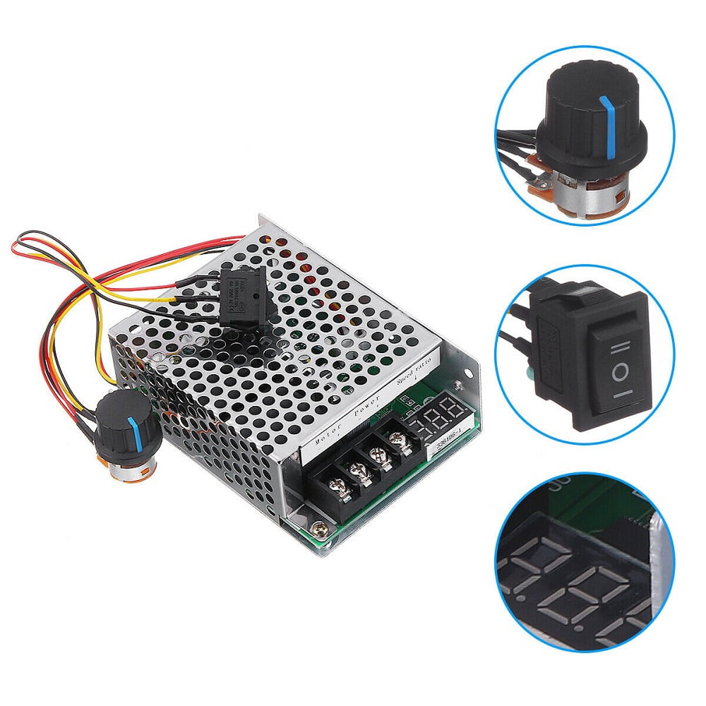 DC 10-55V MAX 60A PWM Motor Speed Controller CW CCW Reversible 12V 24V 36V