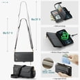 thumbnail image 3 of Crossbody for iPhone 12 Pro Max Case Wallet【RFID Blocking】with 10-Card Holder Zipper Bills Slot, Soft PU Leather Magnetic Shoulder Wrist Strap for iPhone 12 Pro Max Wallet Case Women, 3 of 9