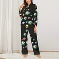 thumbnail image 2 of Daiia Happy New Year1 for Women's Long-Sleeved Pajama Set – Soft & Comfortable Sleepwear Button-Up Pajamas Cozy Lounge Wear-Small, 2 of 7