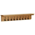 thumbnail image 3 of vidaXL Coat Rack Entryway Hall Coat Hook Wooden Hook Rack Rail Solid Oak Wood, 3 of 7