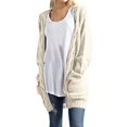 thumbnail image 2 of Idoravan Cardigans for Women Spring Fashion Women Long Sleeve Knit winter Cardigan Sweater Solid Color Coat, 2 of 5