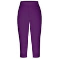 thumbnail image 5 of ABATAB Womens Capris for Summer Dressy High Waist Yoga Capris Comfy Stretchy Leggings Workout Crop Tights, 5 of 6
