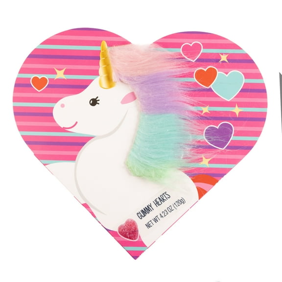 Galerie Unicorn Faux Heart Box with Gummies, 4.23 oz