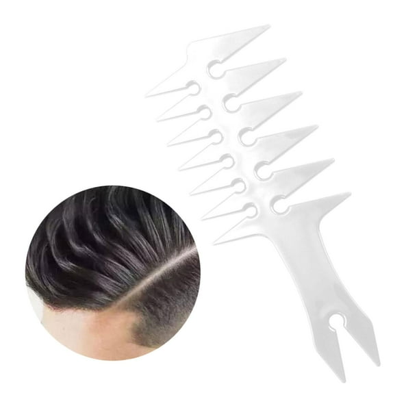 Peines profesionales para peinar Pompadour para hombres, peine de horquilla de anchos, peine para el cabello y desenredado esponjoso, - blanco Baoblaze Peine de cabeza de aceite