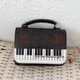 thumbnail image 4 of Vintage Piano Keyboard Pattern Crossbody Bag for Women,PU Leather Top‑Handle Shoulder Bag, Fashion Handbag for Commute, Shopping and Daily Use, 4 of 9