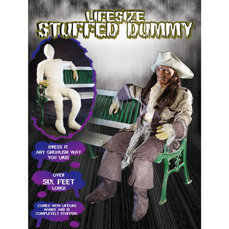 Life-Size Halloween Stuffed Dummy with Lifelike Hands, 6 Ft Tall