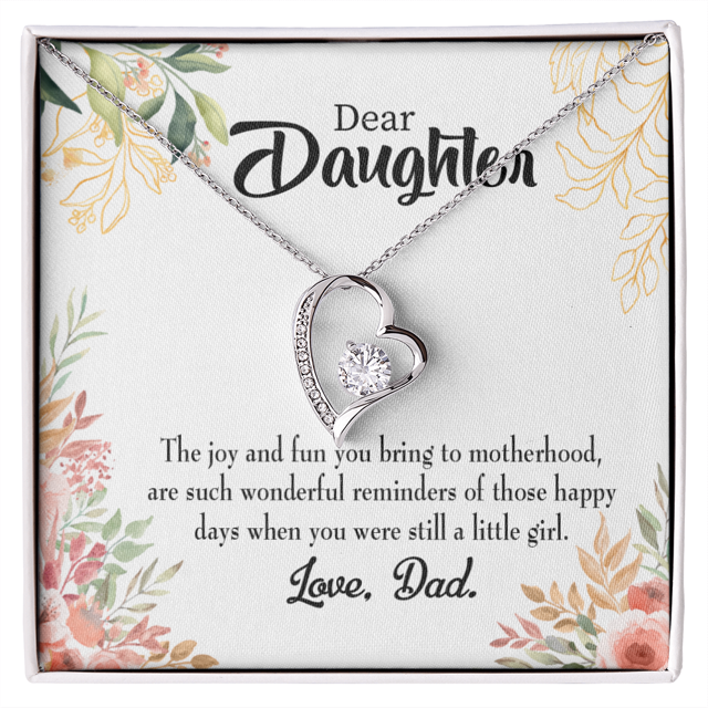 À Ma Fille Merveilleux Rappel à Papa Collier pour Toujours w Message Carte