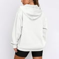 thumbnail image 4 of Short Sleeve Sweatshirt Women Full Zip Clearance Tops Women Hooded Long Sleeve Zipper Solid Cardigan Hoodies Sweatshirt With Pocket, 4 of 9