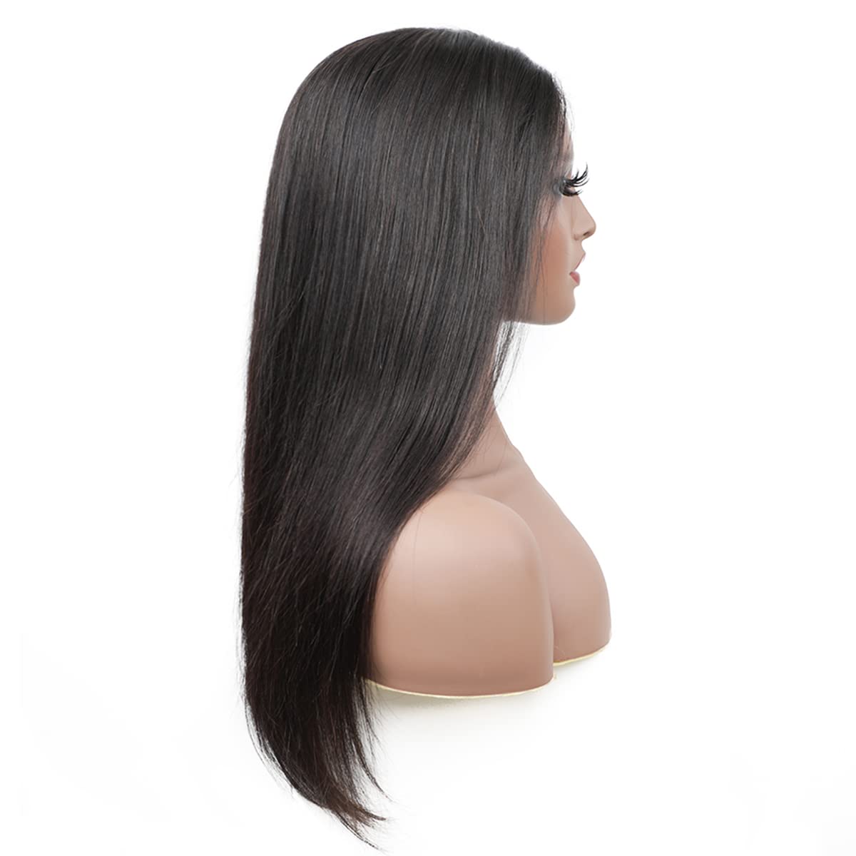 5x5 HD Lace Closure Wigs Human Hair Wear and Go Glueless Wigs Human Hair Pre Plucked Pre Cut 180% Density, 26 Inch 5x5 Straight Closure Human Hair Wig for Beginner Friendly Natural Black