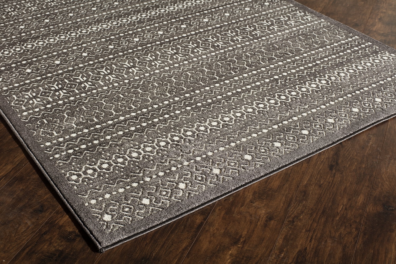 Rugs America Riviera Collection Charcoal RV300C Transitional Oriental Area Rug 5' x 8'