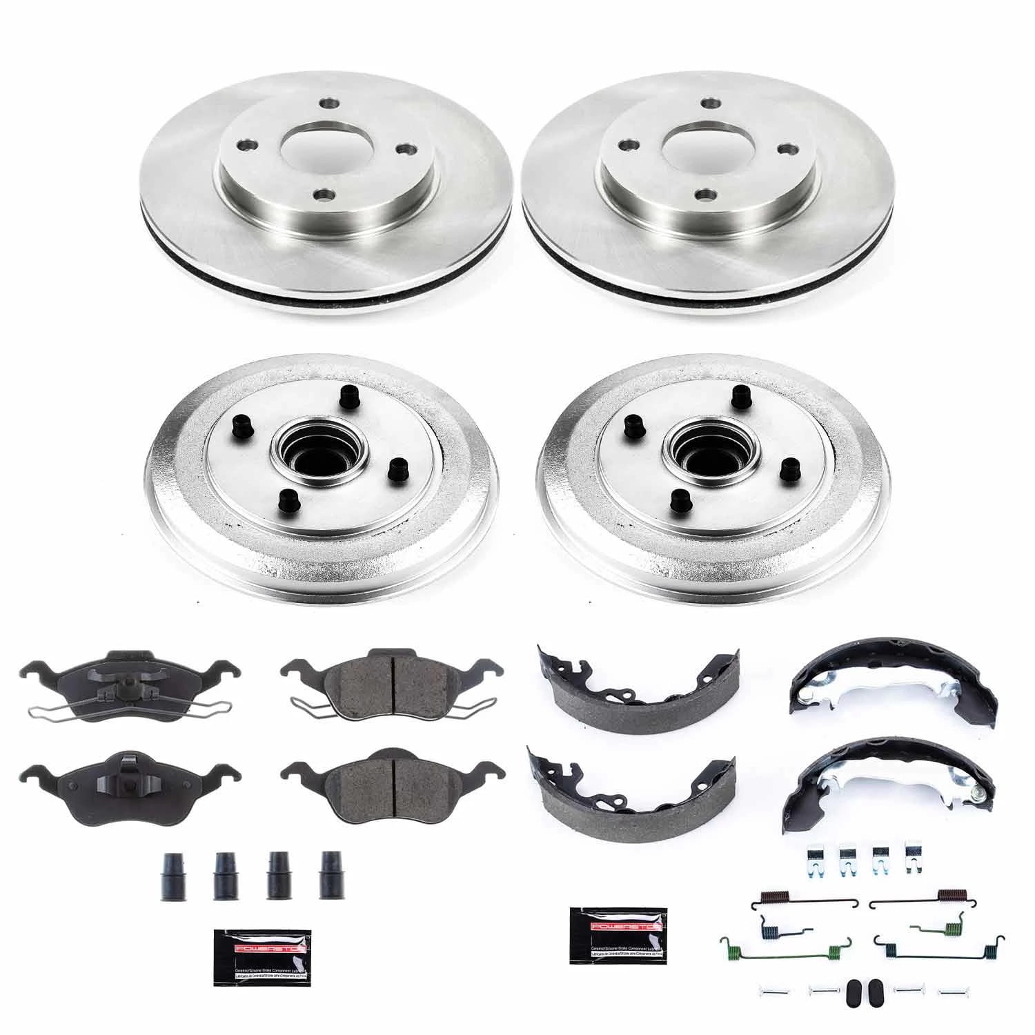 Power Stop Front and Rear Stock Replacement Drum and Shoe Kit KOE15191DK