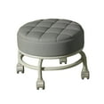 thumbnail image 3 of 360 degree Rotating Roller Stool Comfortable Sturdy Pedicure Stool Movable Mini Stool Gray, 3 of 8