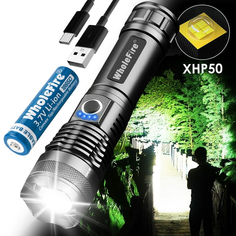 Product Name: Rechargeable 10000/2000/300 High Lumens LED Flashlights,  XHP90.8 Tactical Flashlight with Zoomable & 5 Modes & IPX7 Waterproof,  Military Grade Super Bright Flashlights for Emergencies, Camping