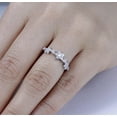 thumbnail image 3 of Celestial Star Ring, Delicate Seven Stone Diamond Engagement Ring, Half Eternity Diamond Wedding Band, Perfect Celebration Ring, 14K White Gold Plated, 2.1 Ct Simulated Diamond, 3 of 5