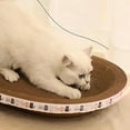 thumbnail image 3 of Cat Scratcher Cardboard Round Oval Cat Scratch Pad Bowl Nest for Indoor Cats Grinding Claw Round Cat Scratching Board, 3 of 8