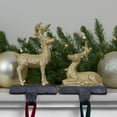 thumbnail image 2 of Northlight Reindeer Glittered Christmas Stocking Holders - 8.5" - Gold - Set of 2, 2 of 5