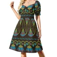 thumbnail image 2 of Egyptian Floral Border Pattern Sleeveless Dress dress korean style clothes for women, 2 of 7