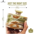 thumbnail image 4 of Radicaln Handmade Green Marble Salt Box with Lid & Spoon– 3" Stone Sugar Bowl & Seasoning Jar for Celtic Salt, Spices, Herbs –Kitchen Tabletop Storage, 4 of 6