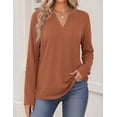 thumbnail image 6 of Zeagoo Womens Tops Long Sleeve V Neck Tee Shirts Dressy Casual Clothes Business Work Blouse, 6 of 6
