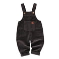 thumbnail image 2 of Ruyang Kids Toddlers Overalls Solid Adjustable Strap Loose Fit Jumpsuits Boys Girls Trendy Cotton Casual Rompers All-Season, 2 of 5
