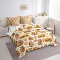 thumbnail image 3 of Homewish Kawaii Capibara Teens Twin Bedding Sets 7-Piece, Cute Hamburger Fast Food Bedding Comforter Set, Yellow Cartoon Animal Reversible Sheet Sets, Luxury Bedroom Decor, 3 of 7