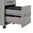 thumbnail image 3 of Hustle 2 Person Desk with Mobile Storage in Platinum Gray - Engineered Wood, 3 of 9