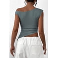 thumbnail image 2 of Remera PRETTYGARDEN Verano 2025 Top Asimétrico con Hombro Descubierto y Fruncido Talle L, 2 of 8