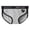 Gray, variant on Paiwinds Women‘s Mid Waist Comfort Briefs - Breathable Trendy Underwear with Playful Heart Pattern for Daily Style (M-2XL, 5 Colors)