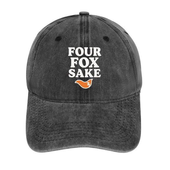Four Fox Sake Charcoal Baseball Cap for Men Women, Adjustable Snapback Hats Cotton Hat