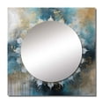 thumbnail image 2 of Designart "Teal and Gold Mandala Harmony III" Boho Mandala Square Mirror Wall Decor Traditional - Large Teal Square Bathroom Mirror - Square Printed Wall Mirror Art, 2 of 5