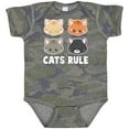 thumbnail image 3 of Inktastic Cats Rule with Cat Heads Boys or Girls Baby Bodysuit, 3 of 5