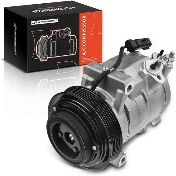 A-Premium AC Compressor with Clutch Compatible with Chrysler 300 2011-2013 Dodge Challenger Charger Durango Jeep Grand Cherokee