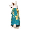 thumbnail image 1 of Fotbe World Map With Landmarks Sudadera con Estampado para Perros Pequeños – Suéter con Capucha para Mascotas, Tela Suave de Forro Polar con Bolsillo-X-Large, 1 of 7