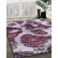 thumbnail image 2 of Ahgly Company Indoor Round Abstract Purple Abstract Area Rugs, 5' Round, 2 of 6