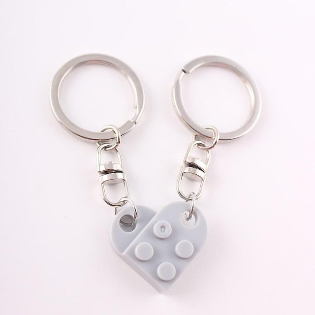 Cute Love Heart- Brick Keychain For Elements Key Ring Jewelry