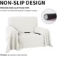 thumbnail image 3 of Funda para sofá de silla, funda de terciopelo jacquard para sofá de 1 cojín, fundas seccionales en forma de L para perros, manta de sofá lavable, protector de muebles para mascotas, marfil, 3 of 4