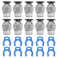 thumbnail image 1 of SHISUYAN 10 Sets DIY 3D Printer Accessories Pneumatic Connector for Air Hose Connections Straight Union Fitting Compatible with M10 Thread for Air Compressor Quick Connectors, 1 of 8