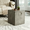 thumbnail image 2 of Safavieh Cube Outdoor Modern Concrete Accent Table - Dark Grey, 2 of 6