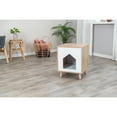 thumbnail image 6 of TRIXIE Isa Indoor Wooden Cat Condo, Modern Cat Bed Side Table with Cozy Cushion, Brown/White, 6 of 6